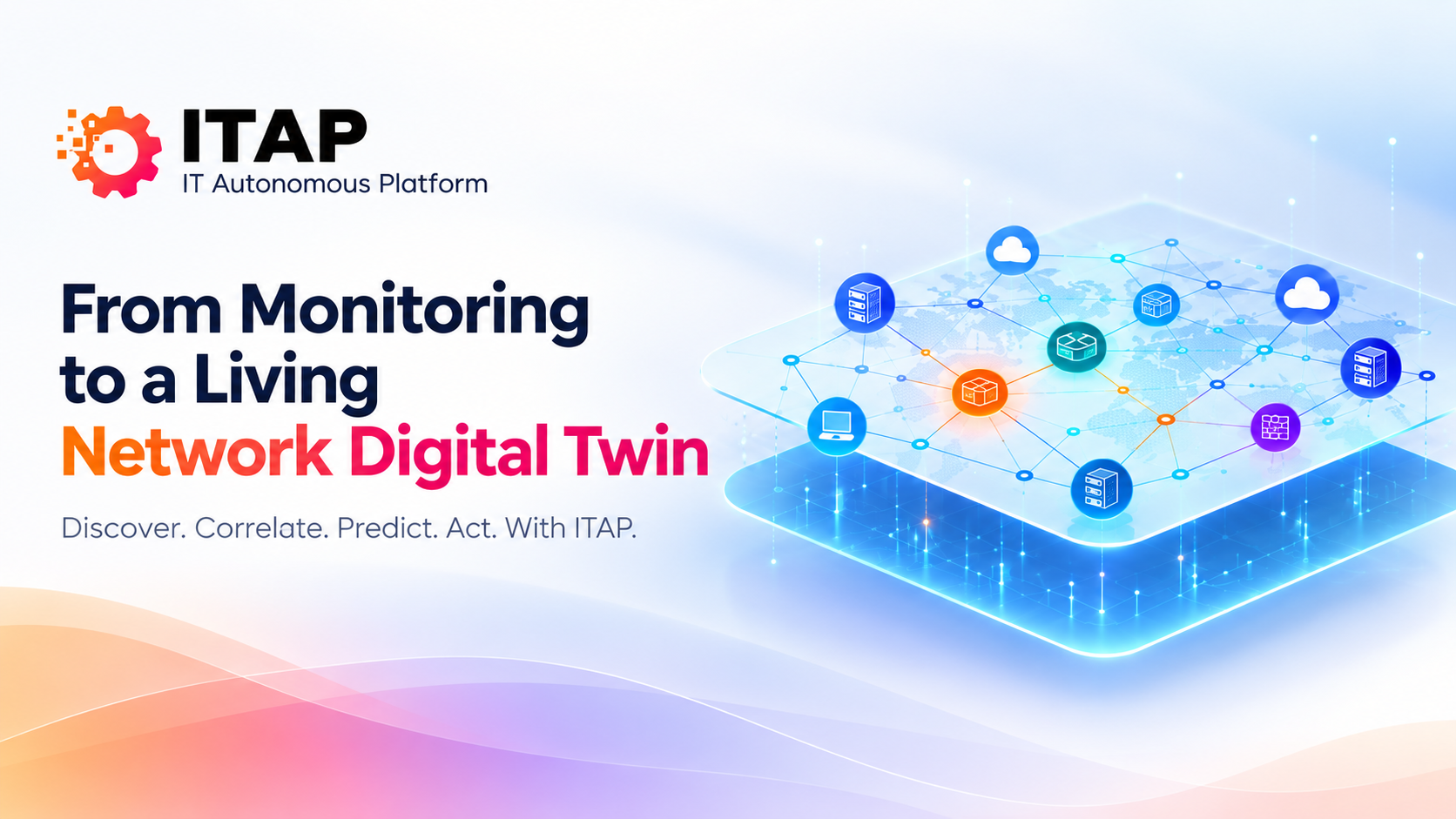 ITAP Network Digital Twin providing real-time visibility and correlation across network and IT infrastructure.